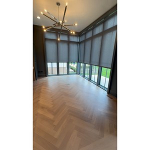 Parquet en chêne blanc technique à chevrons 5/8 po x 5 po x 30 po, naturel, lisse, à rainures et languettes - Product Image 3