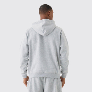 Sudadera Clásica con Cremallera para Hombre, Corte Holgado, 100% Algodón, Forro Polar, Cierre Completo con Cremallera, Capucha Ajustable, Suave, Informal, para Otoño - Product Image 5