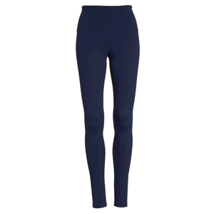Custom Made Solid Color Spandex Sport High Waist Yoga <b>Leggings</b> Breathable Knitted High Quality - Product Image 1