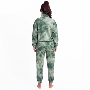 Customize <b>Women's</b> Green <b>Camo</b> Print Tracksuit Set Long Sleeve Zip Up Jacket And <b>Jogger</b> Pants Sporty Outfit - Product Image 4