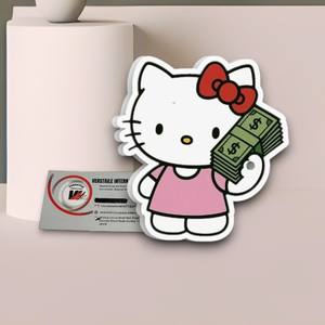 Pestañas Magnéticas Acrílicas Reutilizables de Alta Calidad con Diseño de Hello Kitty, Dólares, Flores, Corazones y Mariposas, Ecológicas - Product Image 3