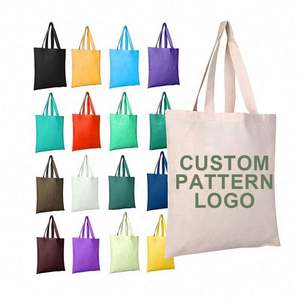 Bolsa de Compras Reutilizable Ecológica, Bolsa de Lona de Algodón, Bolsa de Mano con Logotipo Personalizado Impreso - Product Image 1