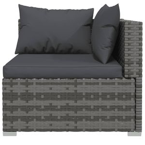Set Lounge da Giardino Modulare Medio in Rattan PE Grigio - Product Image 4