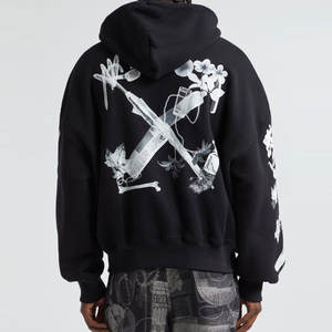 เสื้อฮู้ดดี้ผู้ชายไซส์ใหญ่ ทรงโอเวอร์ไซส์ สวมใส่สบาย ระบายอากาศได้ดี เหมาะสำหรับฤดูหนาว ผลิตจากผ้าฟลีซผสมฝ้าย โพลีเอสเตอร์ พิมพ์ลายด้วยเทคนิคซิลค์สกรีน - Product Image 2