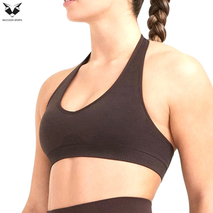 Sujetador Deportivo con Cuello Halter, Diseño Único y Simple, en Tela Suave Color Marrón, de Alta Calidad, Superventas, con el Mejor Diseño y Comodidad - Product Image 6