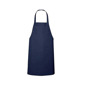 Tablier bleu marine 100 % coton tissé, anti-taches, avec bretelles réglables pour cuisine, hôtel et restaurant - Product Image 1