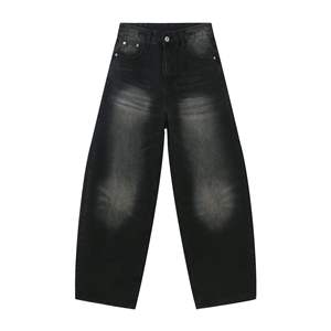 Jeans en denim baggy pour hommes, sur mesure, OEM, taille basse, denim premium pour les marques de streetwear américaines, faible MOQ - Product Image 2