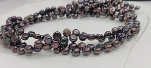 Perlas naturales de agua dulce de color pavo real, redondas, tipo cabujón, de 6 mm, hilo de 15 pulgadas, piedra preciosa natural para la fabricación de joyería a precio de mayoreo. - Product Image 5