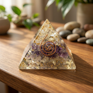 Pirámides de Energía de Cristal Hechas a Mano al por Mayor, Pirámide de Orgón de Amatista con Bobina de Cobre, Protección EMF, Pirámide de Meditación con Piedras Preciosas, Regalos - Product Image 3