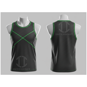 Men's Heat-Transfer Printed Crew Neck Tank <b>Top</b> Sleeveless Vest Breathable Knitted <b>Mesh</b> 100% Cotton Eco-Friendly Anti-UV Quick - Product Image 2