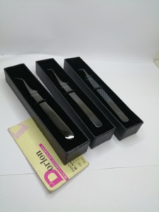 Pinzas Profesionales de Alta Calidad para Pestañas, Pinzas de Acero Inoxidable de Marca Privada, Pinzas Curvas de Volumen de 45 Grados - Product Image 5