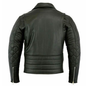 Veste en cuir véritable pour homme, style motard, en noir/marron/marron vieilli, en cuir de vache/agneau, vestes en cuir pour moto pour homme - Product Image 3