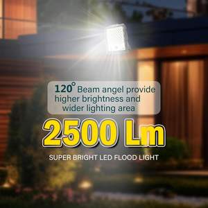 Homehop Solar Flood Light Outdoor 200 Watts Waterproof Automatic 82 LED Wall Lamp with Motion Sensor for Garden, Cool White - Product Image 2