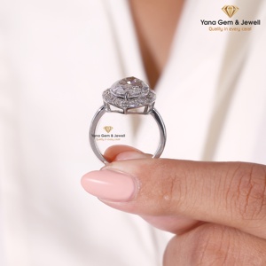 Bague de mariage élégante pour femme en or massif 14 carats avec diamant CVD de laboratoire de 5,00 carats taille marquise, couleur F, clarté VVS2, certifié IGI - Product Image 4