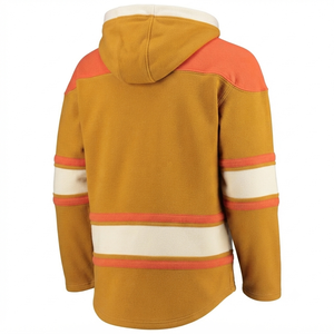 Dark Yellow Ice Hockey Jersey Breathable Hoodie Vintage Pullover Custom Sportswear <b>Thermal</b> Front 100% Cotton Anti-Bacterial - Product Image 2