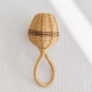 Sonajeros de bebé hechos a mano de ratán natural, juguetes sensoriales para niños de calidad superior, sonajero para recién nacidos - Product Image 3