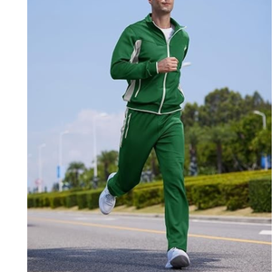 Ensemble de survêtements pour hommes personnalisés avec logo OEM, ensemble de survêtements sportifs à fermeture éclair intégrale, survêtements de course à pied, survêtements de jogging, 2 pièces - Product Image 4
