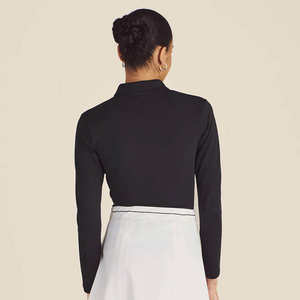 Polo de golf personnalisé pour femme, tissu jersey de haute qualité avec broderie, design décontracté à manches courtes - Product Image 3