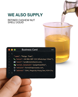Approvisionnement en gros KMI Huile de noix de cajou liquide / CNSL / Huile de cardanol - Résines CNSL du Vietnam, polymères, matériaux de friction, pureté 98%, huile brute de haute qualité