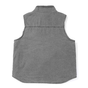 Gilet vintage en cuir PU pour homme, col en V, couleur unie, fermeture boutonnée, coupe classique, style automne - Product Image 5