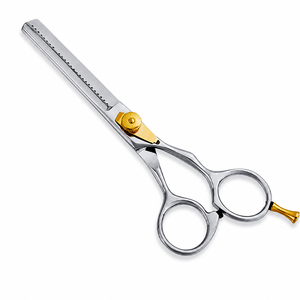 Gold Screw Hair Thinning Scissors Professional Texturizing <b>Shears</b> Stainless Steel Barber Salon Scissors - Product Image 1
