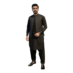 STAR IMPEX ST-0309 Salwar Kameez pour homme, tenue décontractée pour mariage et fête, anti-humidité, infroissable, coupe ajustée, style indien/pakistanais - Product Image 1