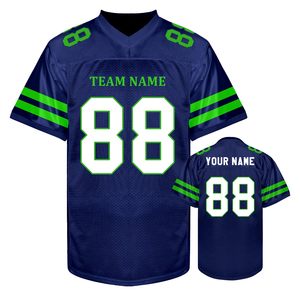 Custom Sublimated Men's V-Neck Football Jersey Mesh Breathable Short Sleeve Team Name All Seasons Regular Fit - Product Image 1