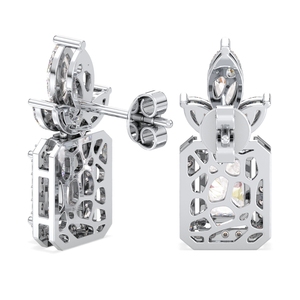 REYES - Pendientes Colgantes de Oro de 14K con Moissanita, Clásicos y de Lujo, para Mujer, Nueva Moda, Regalo de Boda, Joyería Fina - Product Image 4