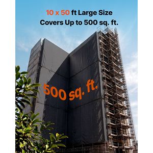 Lámina de Plástico de Polietileno de Alta Resistencia de 12 Mil, Rollo de 10 Pies x 50 Pies - Lona para Pintores y Tela Protectora - Product Image 3