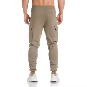 Pantalon de survêtement cargo décontracté pour homme, taille mi-haute, 100 % coton, léger, idéal pour la course et le jogging - Product Image 2