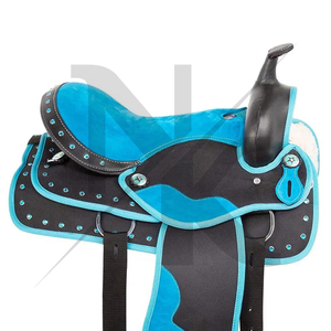 High Quality Custom Western Horse Saddle Genuine Leather Barrel Racing Saddle <b>Equestrian</b> Riding Equipment OEM Supplier - Product Image 3