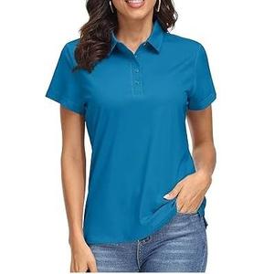 Polo de Alta Calidad Personalizado para Mujer, Corte Ajustado, 100% Algodón, Cuello en V, Buen Precio, con Decoración de Logotipo Impreso en Capas - Product Image 2
