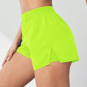 Shorts de fitness personnalisés avec logo pour femmes, taille haute, design sculptant, tissu extensible, vêtements de yoga pour marques de mode fitness en gros - Product Image 3