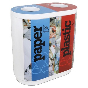 Cubo de Basura Elegante para Interiores con Cubeta Interior Extraíble, Doble Capacidad de 60L, Diseño de Fibra de Vidrio con Tapa Abatible - Product Image 2