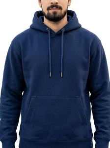 Conjunto Deportivo con Capucha Azul Marino para Hombre, 100% Algodón, Estilo Casual, con Cordón Ajustable y Bolsillos Laterales - Product Image 2