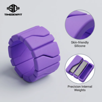Ensemble de poids réglables en silicone et fer pour poignets et chevilles, bracelet de sport portable pour yoga, pilates et gym, écologique
