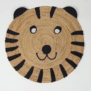 Eco Friendly Hand Braided <b>Thick</b> Jute & Cotton Area <b>Rugs</b> Non-Slip Custom Floor Carpet for Living Room Exercise Camping Prayer Use - Product Image 2