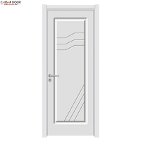 Portes intérieures pré-montées en bois massif de style américain moderne, insonorisées, résistantes à l'eau, aux termites et aux fissures, pour salle de bain