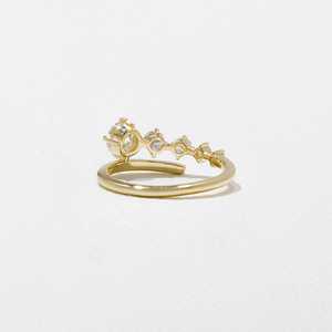 Anillo apilable de 5 diamantes cultivados en laboratorio, oro macizo de 10K/14K, moderno, redondo, para boda, regalo de aniversario para mujer, venta al por mayor - Product Image 5