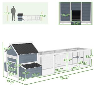 Pollaio in Legno, Gabbia per Animali per la Cura del Pollame - Product Image 2