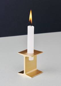 Support à bougie en métal Eterna Light, doré, pour bougies Aura, support à bougie brillant et opulent, support artisanal vintage pour bougies Ember - Product Image 2