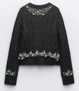 Cardigan respirant à col en V pour homme avec boutons perlés, motif losanges tricoté, pull de luxe pour soirée, tricot de luxe pour l'Europe - Product Image 2