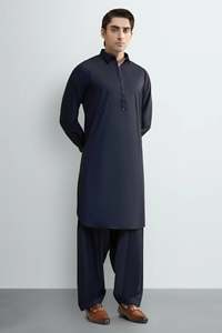 <b>Men's</b> Solid Color Salwar Kameez 100% High Quality OEM ODM Wholesale Price New Style <b>Kurta</b> Pajama Indian & Pakistan Clothing <b>Men</b> - Product Image 3