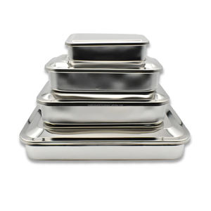 Caja de Almacenamiento de Instrumentos Quirúrgicos Manuales de Acero Inoxidable con Tapa para Uso Hospitalario y Dental, Certificación CE ISO, Esterilización de Grado Médico - Product Image 5