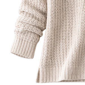 Suéter de punto de malla de lino para mujer, ligero, transpirable, de manga larga, jersey de verano, top informal a la moda - Product Image 5