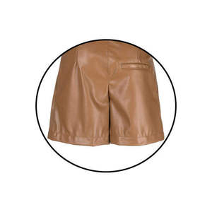 Stylish Women Eco-Friendly Skinny Fit <b>Leather</b> Shorts Mid Rise Casual Hot Streetwear <b>Outfit</b> Soft Lambskin - Product Image 5