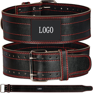 Leather Weightlifting <b>Belt</b> Adjustable Waist Support Buckle Closure for Strength Training Men's Gym <b>Powerlifting</b> <b>Belt</b> - Product Image 1
