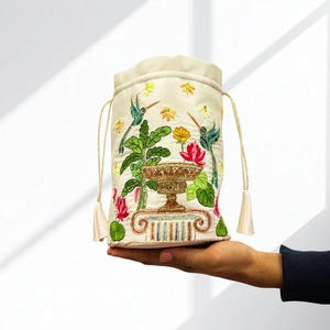 Premium Quality <b>Ivory</b> Garden Banarasi Potli Bag Bag Available for Affordable Price from India - Product Image 4