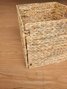 Natural Water Hyacinth Hand Woven <b>Square</b> Storage <b>Basket</b> with Handles Foldable Living Room Organizer VIETCHOICE 2026 - Product Image 4