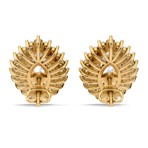 Boucles d'oreilles clous de luxe en or 18 carats jaune, blanc et rose, plaqué rhodium, avec diamants marquise double halo de 1,85 carat cultivés en laboratoire, à fermoir à vis, pour mariée - Product Image 3